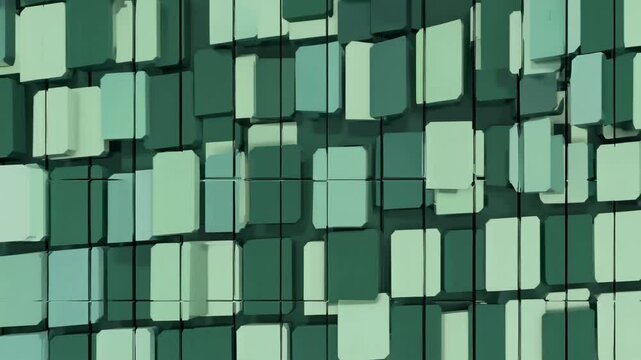 Visual exploration of dynamic cube patterns in muted colors showcasing shapes and movement