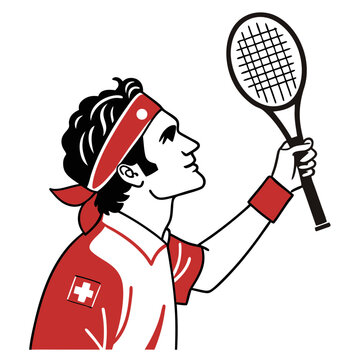tennis player with ball