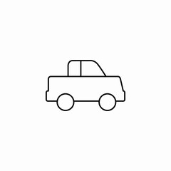 pickup side view icon sign vector