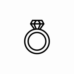 proposal ring icon sign vector