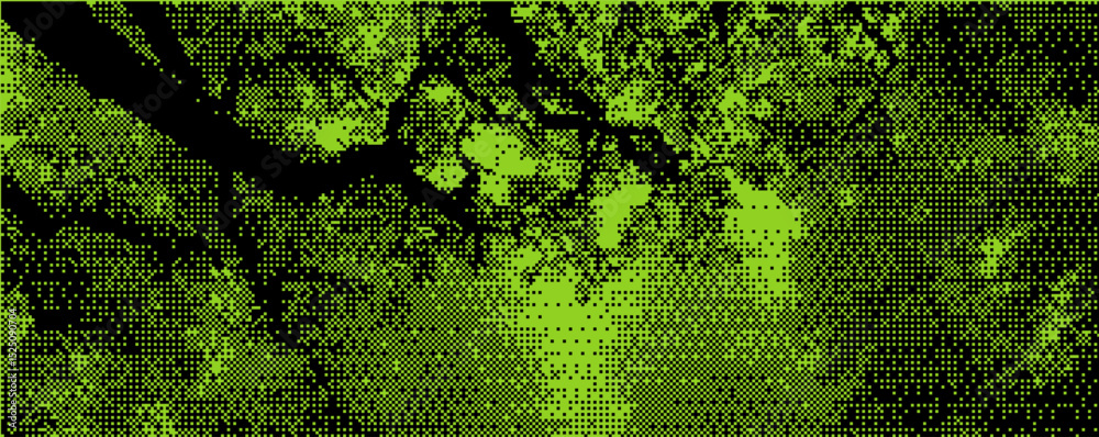 Aufkleber lush green leaves filtering sunlight through branches in a tranquil forest setting