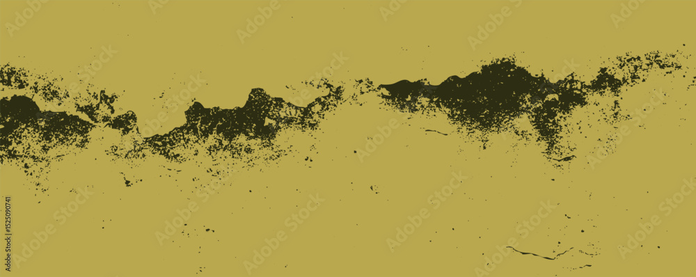 Poster Natural texture of earthy tones with dark elements creating an abstract landscape of subtle contrasts and depth