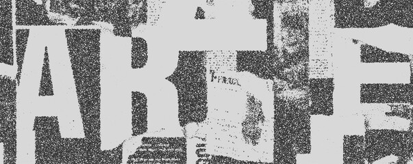 Dynamic collage reflecting urban art and cultural layers through stark black and white imagery in an expressive composition © annetdebar