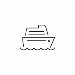 ship side view icon sign vector