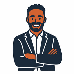 Business man, vector illustration