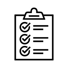 Checklist line icon, vector illustration