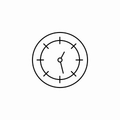 wall clock icon sign vector