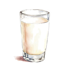 My Watercolor illustration, illustration milk painting isolated on a white background, illustration, AI painting design, vector illustration set, eps format