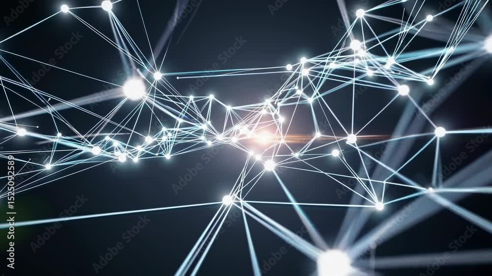 Aufkleber Exploring the intricate patterns of data connections in a futuristic digital network