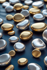 gold coins on a white background