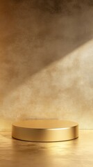 3D Gold podium with stage product display. Minimal scene for mockup products, stage showcase, promotion display.