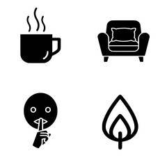 Serene Contemplation & Quiet Reflection Icon Set