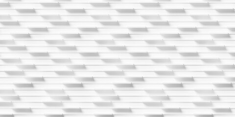 Thin, long white boxes or blocks connected by lines geometry or abstract data background wallpaper banner, flat lay