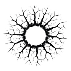 Abstract Circular Design with Branching Pattern