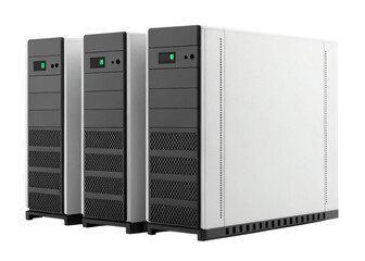 Uninterruptible Power Supplies (UPS) isolated on white background