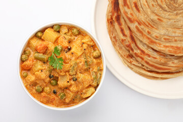 Parotta Kurma, a South Indian famous dish