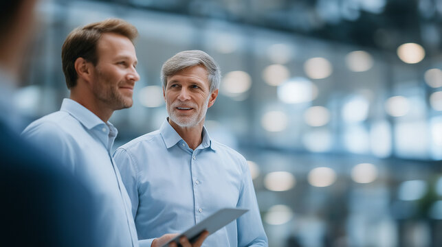 Engineers Collaborating on Robotics Design in Modern Office