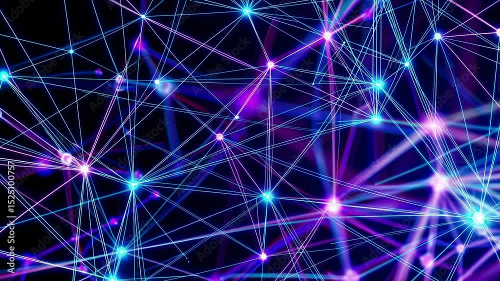 Aufkleber Exploring intricate patterns of light and color in abstract digital designs
