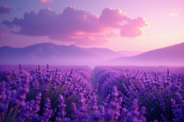 Lavender mist, fading into twilight purple Gentle, flowing abstract art , fantasy, mist