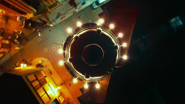 aerial view of the city drone