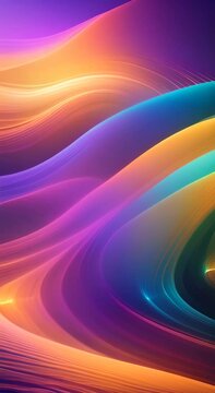 The brilliant waves of light resemble a gradient gradually transitioning from red to blue brilliant green emerald Yellow sky puple and finally soft purple flowing gracefully