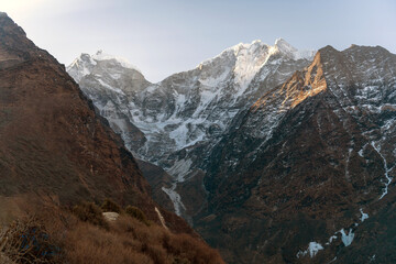 Beautiful natural photo, high mountains in Nepal.