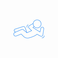 crunches ab workout icon sign vector