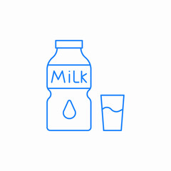 glass of milk icon sign vector