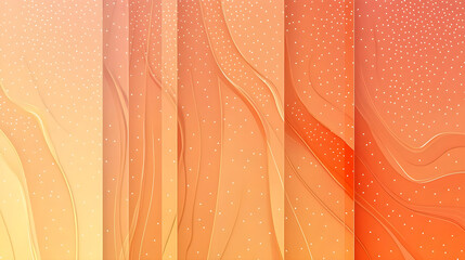 Abstract Wavy Background in Warm Orange and Yellow Tones