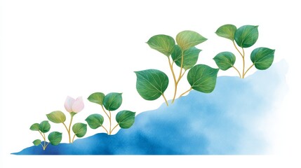 Obraz premium Sustainable fund brochure eco-friendly investment nature green environment zoomed perspective ecolabel concept