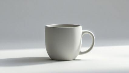 Fototapeta premium Simple Elegance A Minimalist White Ceramic Mug