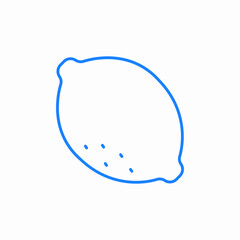 lemon citrus fruit icon sign vector