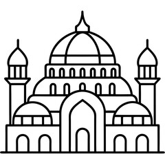 taj mahal vector illustration