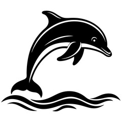 silhouette of a dolphin