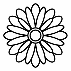 Daisy outline icon on white background