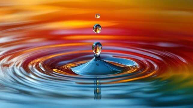 abstract macro of oil droplets floating in water, rainbow reflections and soft color swirls