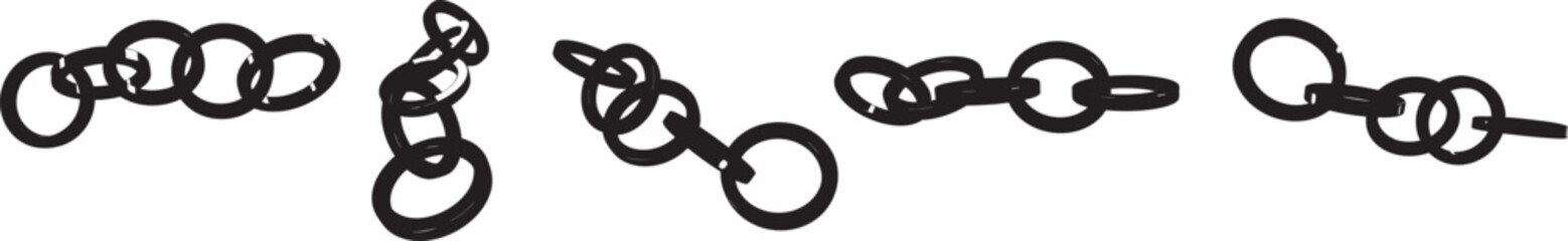 keychain rings vector silhouette