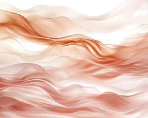Abstract flowing layers of orange and white creating soft shapes
