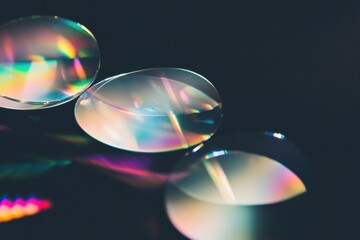 Optical Glass with Rainbow Reflections