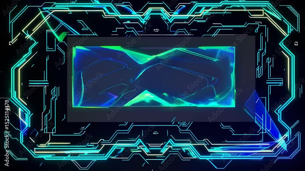 Aufkleber Exploring vibrant digital art and animation techniques in a mesmerizing visual landscape