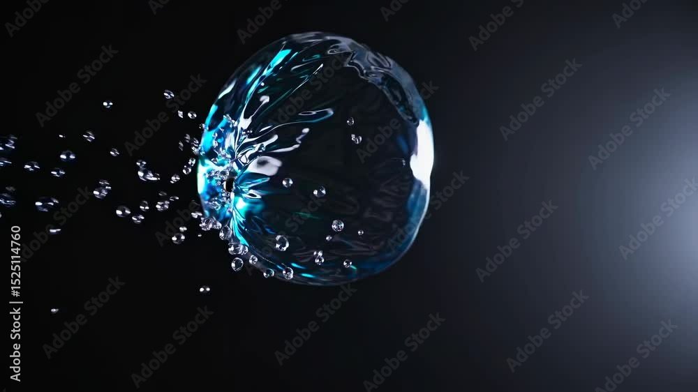 Poster Exploring the mesmerizing beauty of liquid dynamics in a dark setting while showcasing vibrant colors and textures
