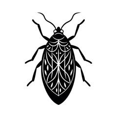 Mayfly Insect Silhouette Vector Illustration