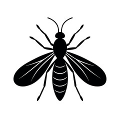 Soldier Beetle Insect Silhouette Vector Illustration