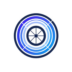 blue compass icon