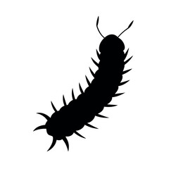Tobacco Hornworm Insect Silhouette Vector Illustration