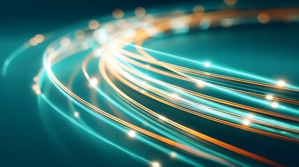 Luminous trails with bokeh flowing energy