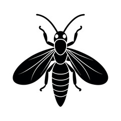 Webworm Insect Silhouette Vector Illustration