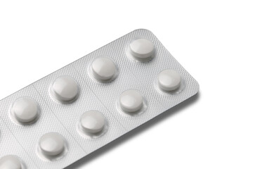 未開封の白い錠剤シート