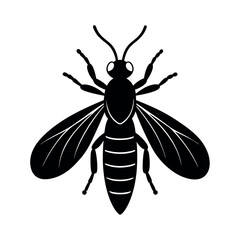 Blackfly Insect Silhouette Vector Illustration