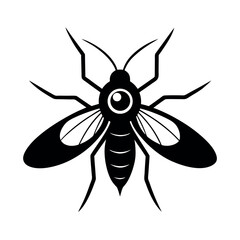 Fairyfly Insect Silhouette Vector Illustration